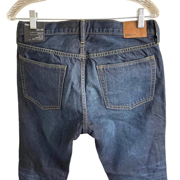 Gap Women's Mid Rise Straight Leg Bootcut Dark Wash 30x30 - Picture 5 of 10